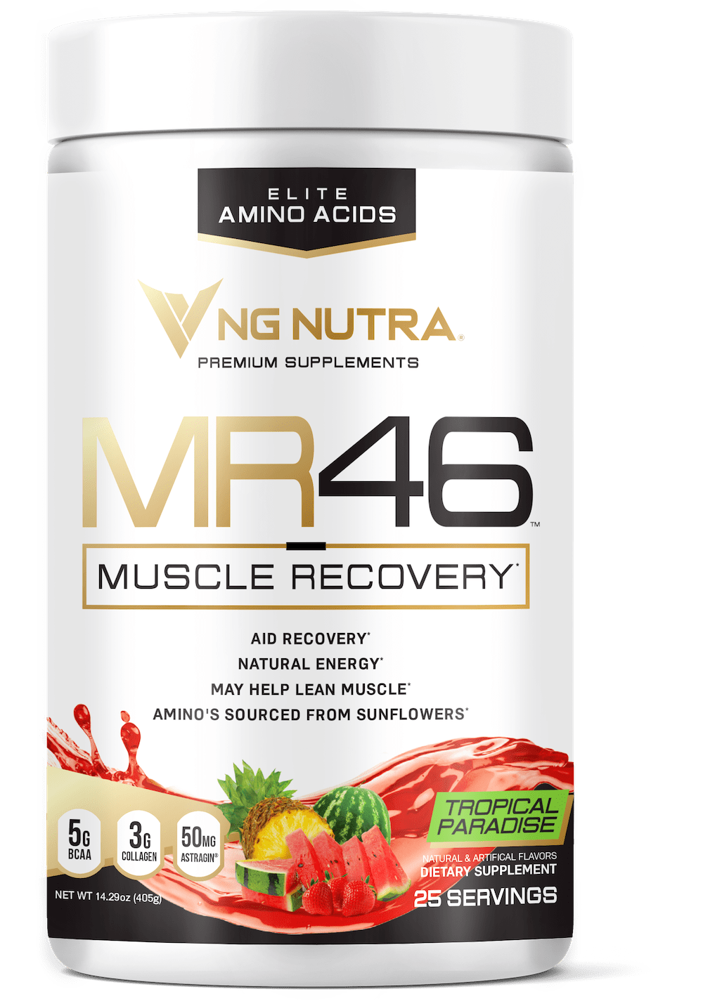 NG Nutra MR46 Muscle Recovery New White Bottle